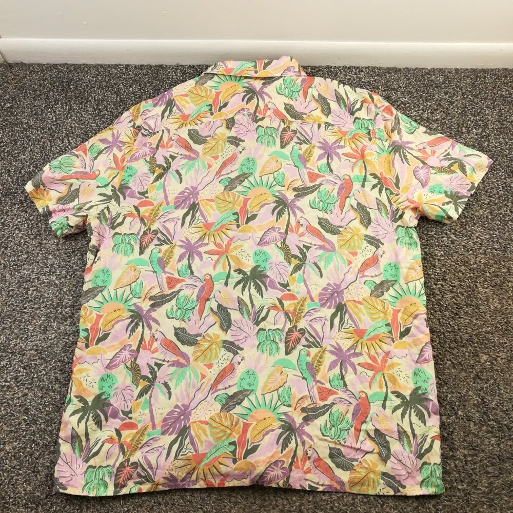 2024 Marine Layer Shirt Linen  Lyocell Camp Floral S/S Button Up Mens Large - Picture 7 of 10